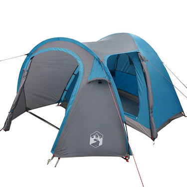 Vidaxl koepeltent koepel met dak met opslag blauw 384 x 254 x 170 cm