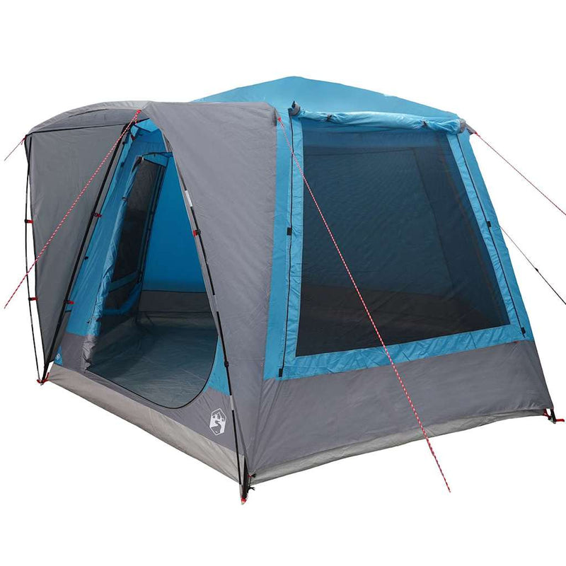 ギャラリービューアに画像をロードする, Vidaxl camping tent huisje met dak blauw 420 x 420 x 227 cm polyester

