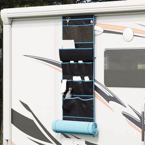 Vidaxl opslagzak met opslag zwart en blauw 161 x 58,5 cm oxford