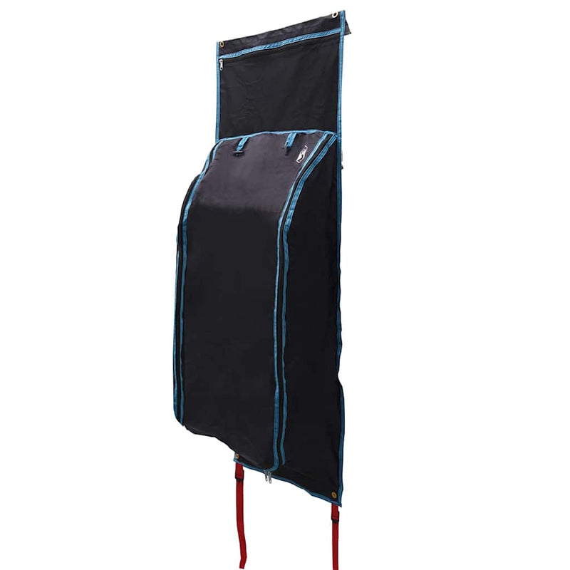 Afbeelding laden in galerijviewer, Vidaxl opslagzak met opslag zwart en blauw 140 x 43 cm oxford
