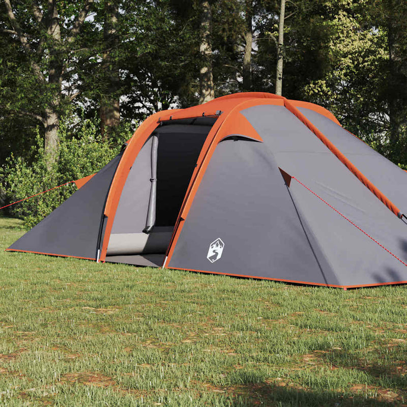 ギャラリービューアに画像をロードする, Vidaxl tunnel tent met dak grijs en oranje 510 x 240 x 156 cm taft
