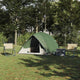 Vidaxl camping tent met dak met opslag groen 275 x 230 x 140 cm taft