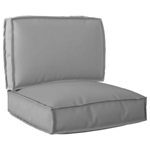 Vidaxl pallet kussen set 2 pcs grijs oxford stof