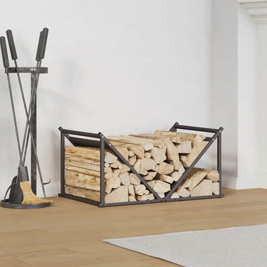Vidaxl brandhoutrek 70x43x34,5 cm koudgewalst staal zwart