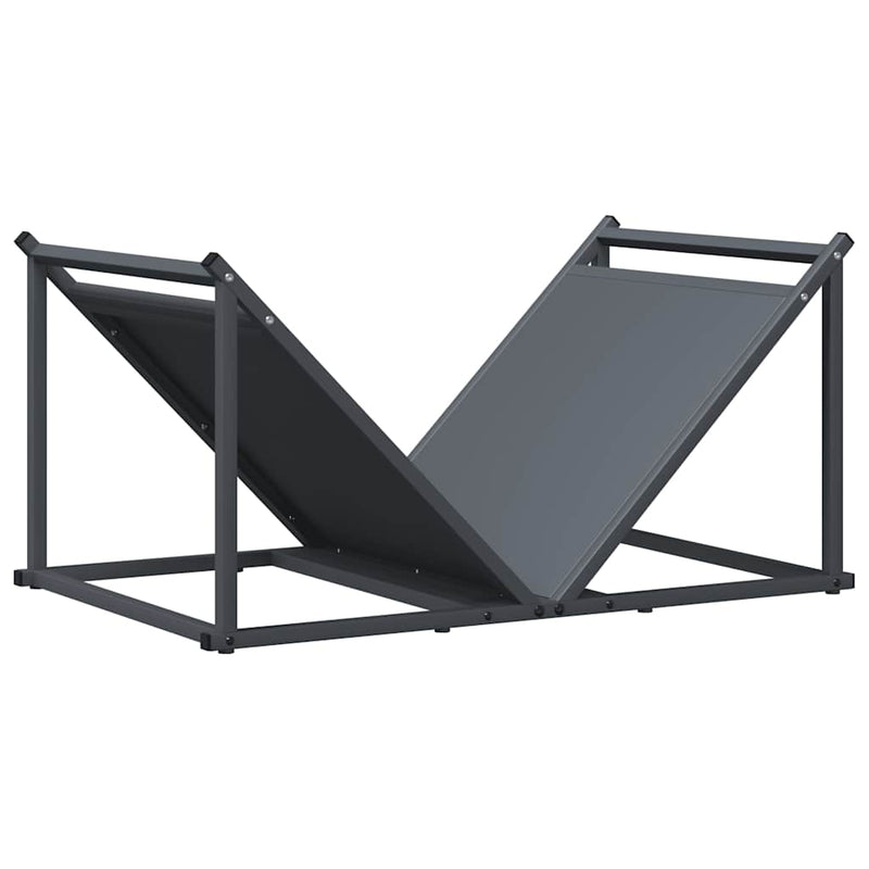 Afbeelding laden in galerijviewer, Vidaxl brandhoutrek 70x43x34,5 cm koudgewalst staal antracietkleurig
