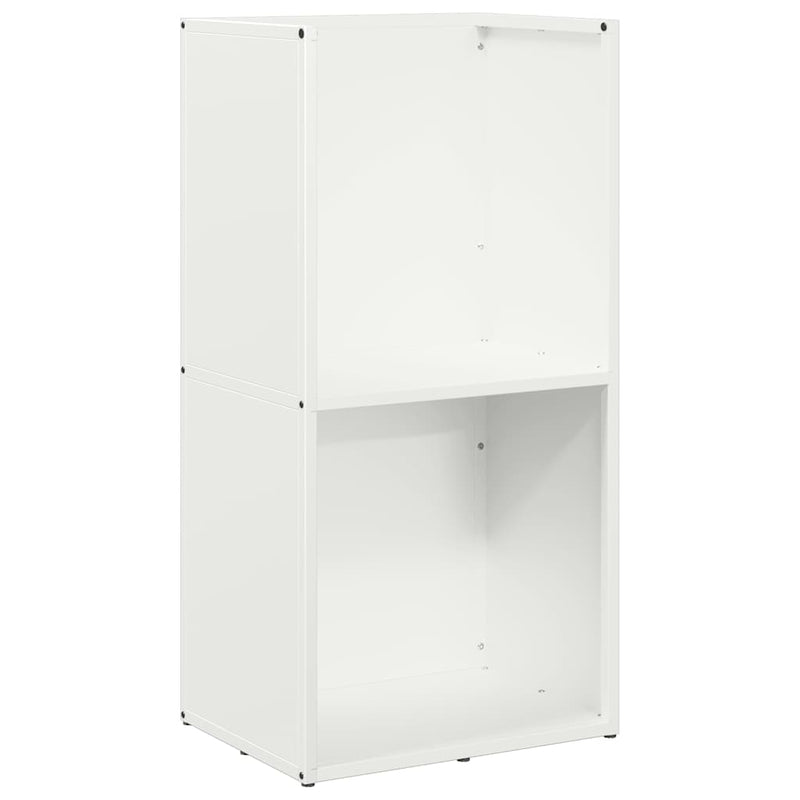 Afbeelding laden in galerijviewer, Vidaxl brandhoutrek 40x30x80 cm koudgewalst staal wit
