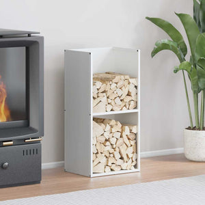 Vidaxl brandhoutrek 40x30x80 cm koudgewalst staal wit