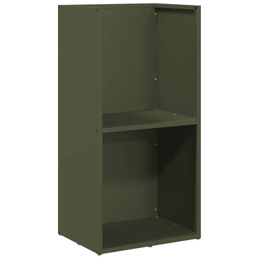 Vidaxl brandhoutrek 40x30x80 cm koudgewalst staal olijfgroen