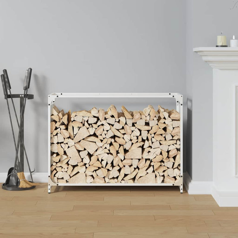 ギャラリービューアに画像をロードする, Vidaxl brandhoutrek 90x28x65 cm koudgewalst staal wit
