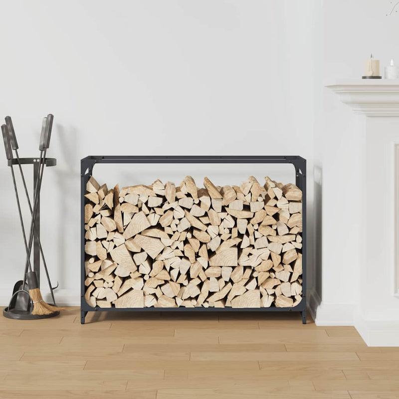 Chargez l'image dans la visionneuse de la galerie, Vidaxl brandhoutrek 90x28x65 cm koudgewalst staal antracietkleurig
