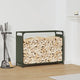 Vidaxl brandhoutrek 90x28x65 cm koudgewalst staal olijfgroen