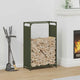 Vidaxl brandhoutrek 60x28x90 cm koudgewalst staal olijfgroen