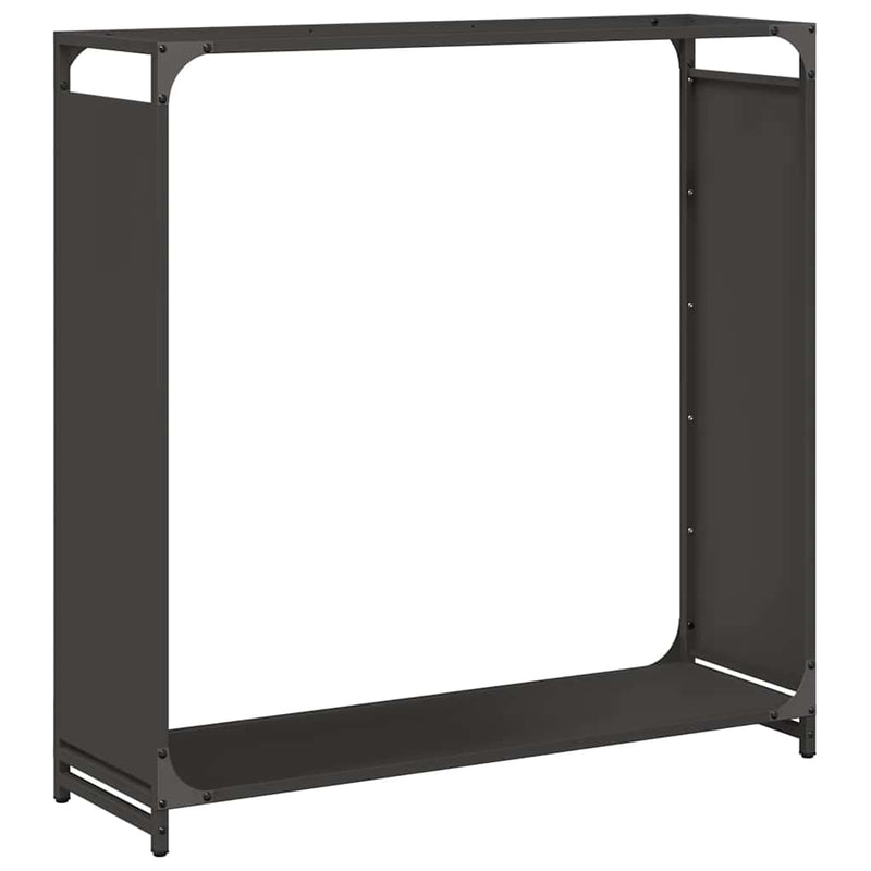 Afbeelding laden in galerijviewer, Vidaxl brandhoutrek 90x28x90 cm koudgewalst staal zwart
