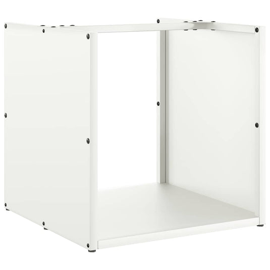 Vidaxl brandhoutrek 40x40x40 cm koudgewalst staal wit