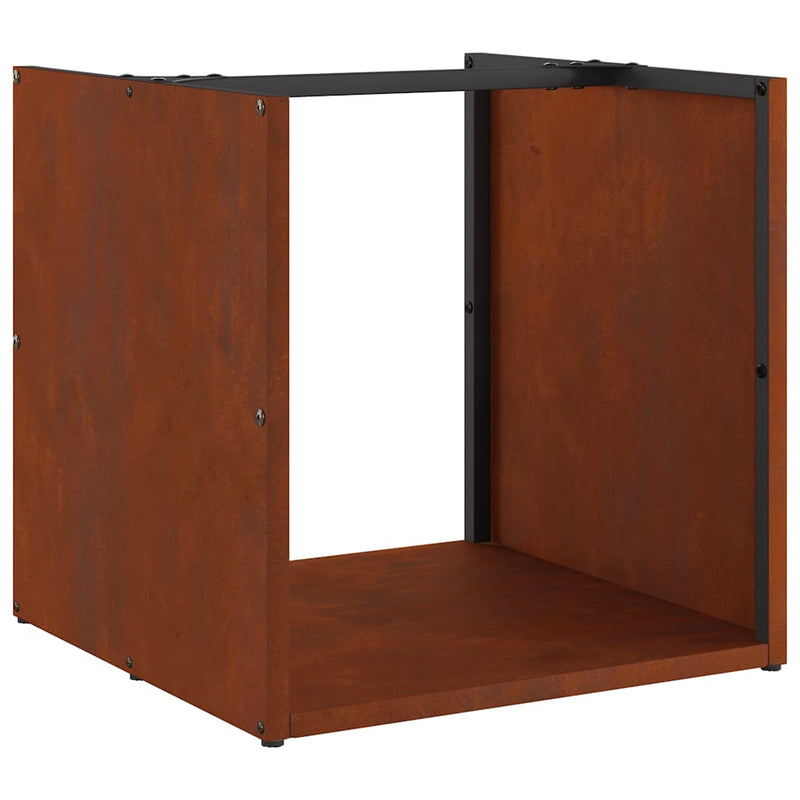 Afbeelding laden in galerijviewer, Vidaxl brandhoutrek 40x40x40 cm weervast staal
