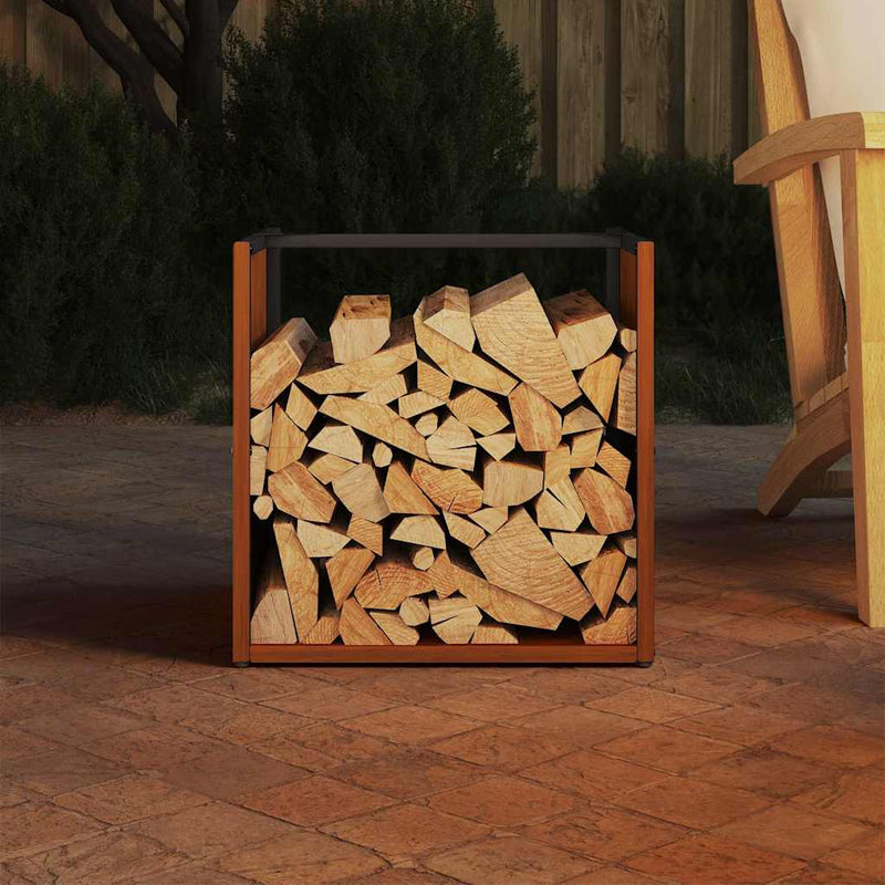 Afbeelding laden in galerijviewer, Vidaxl brandhoutrek 40x40x40 cm weervast staal
