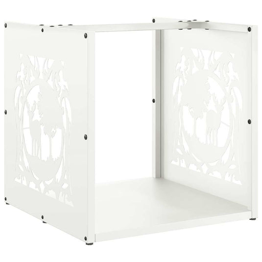 Vidaxl brandhoutrek 40x40x40 cm koudgewalst staal wit