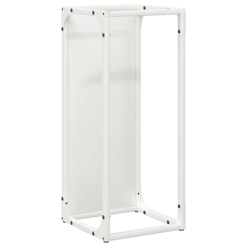 Afbeelding laden in galerijviewer, Vidaxl brandhoutrek 25x25x60 cm koudgewalst staal wit
