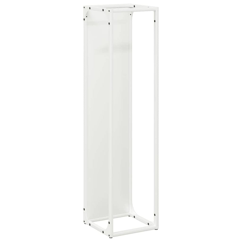 Afbeelding laden in galerijviewer, Vidaxl brandhoutrek 25x25x100 cm koudgewalst staal wit
