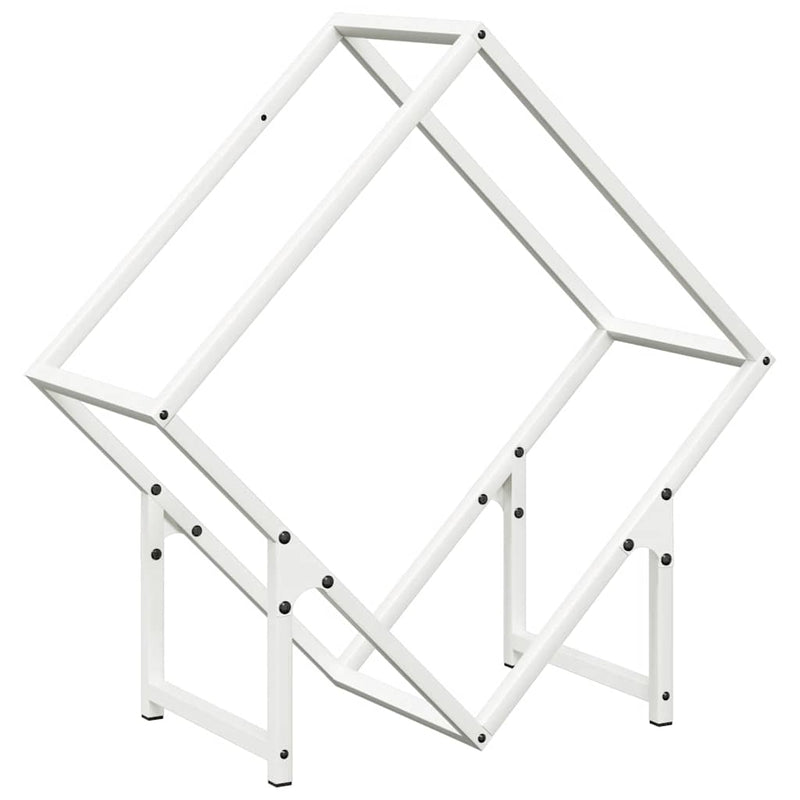 Afbeelding laden in galerijviewer, Vidaxl brandhoutrek 60x25x60 cm koudgewalst staal wit
