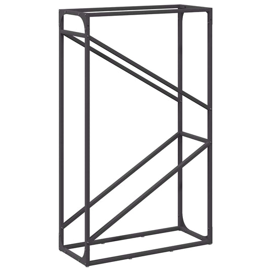 Vidaxl brandhoutrek 60x25x100 cm koudgewalst staal zwart