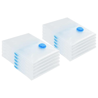 Vidaxl opslagzakken met opslag 10 pcs transparant en blauw 70 x 50 cm