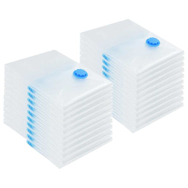 Vidaxl opslagzakken met opslag 20 pcs transparant en blauw 70 x 50 cm