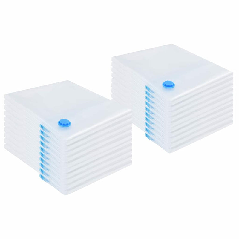ギャラリービューアに画像をロードする, Vidaxl opslagzakken met opslag 20 pcs transparant en blauw 100 x 80 cm
