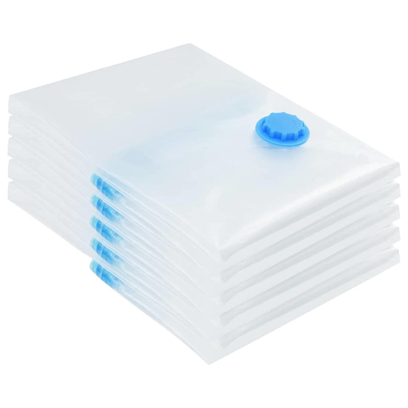 Afbeelding laden in galerijviewer, Vidaxl opslagzakken met opslag 5 pcs transparant en blauw 80 x 60 cm
