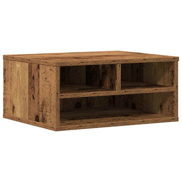 Vidaxl printerstand met opslag oudhout 49 x 40 x 22.5 cm bewerkt hout