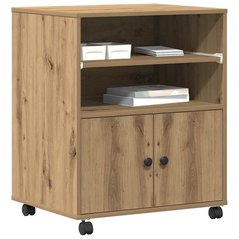 Afbeelding laden in galerijviewer, Vidaxl printerstand artisan eiken 60 x 48 x 74 cm bewerkt hout

