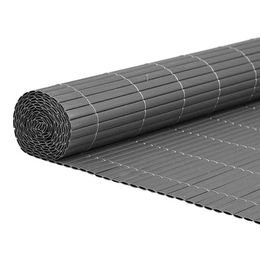 Vidaxl tuinhek dubbelzijdig grijs 1,8x5 m pvc