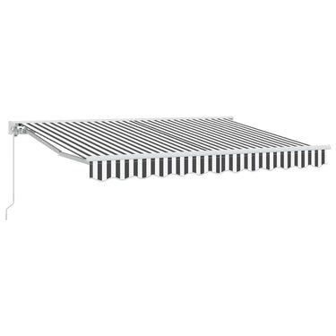 Vidaxl inklapbaar zonnescherm antraciet en wit 250 x 200 cm