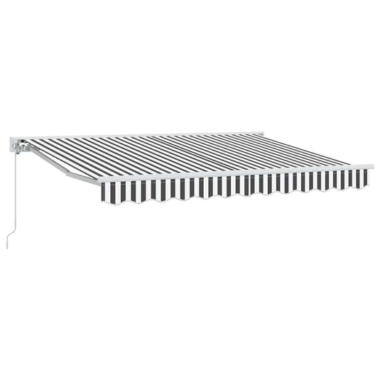 Vidaxl inklapbaar zonnescherm antraciet en wit 250 x 200 cm