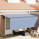 Vidaxl inklapbaar zonnescherm blauw en wit 350 x 200 cm