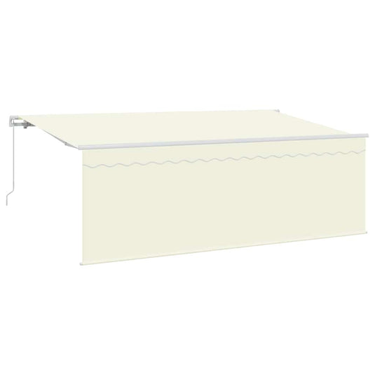 Vidaxl zonnescherm met screen crème 350 x 200 x 120 cm stof en metaal