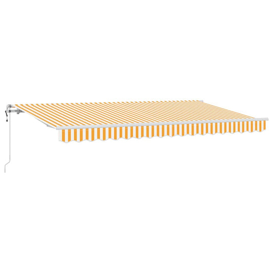 Vidaxl inklapbaar zonnescherm geel 350 x 200 cm stof