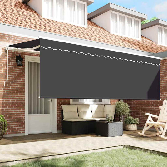 Vidaxl uitschuifbare luifel antraciet 350 x 200 cm