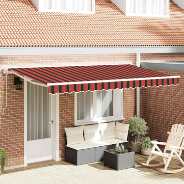 Vidaxl inklapbaar zonnescherm oranje en zwart 350 x 200 cm