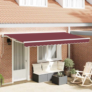 Vidaxl inklapbaar zonnescherm bordeauxrood 350 x 200 cm