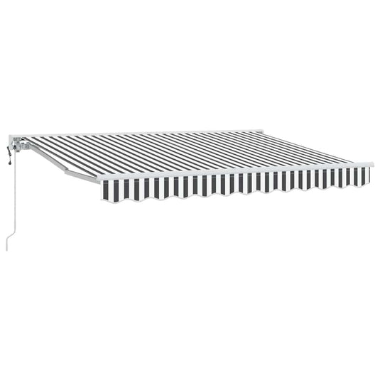 Vidaxl inklapbaar zonnescherm antraciet en wit 350 x 200 cm
