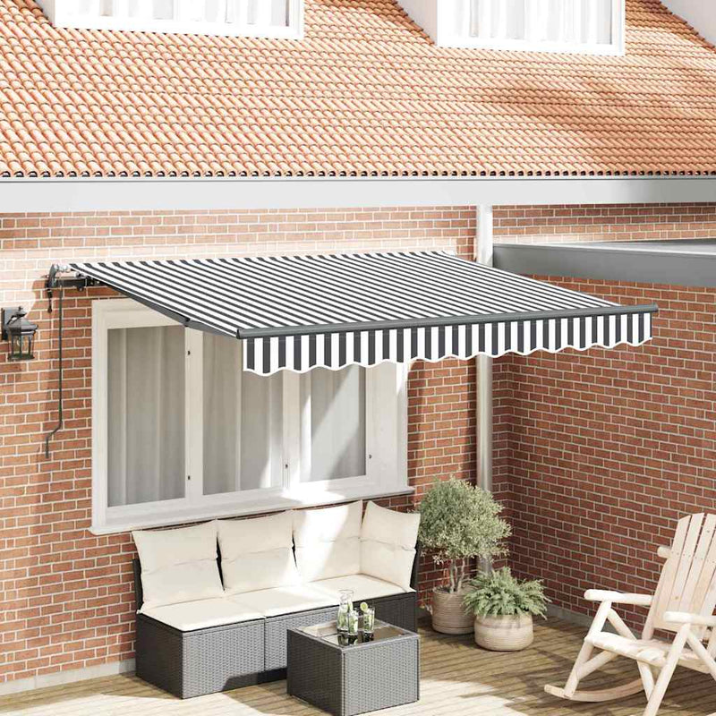 Chargez l'image dans la visionneuse de la galerie, Vidaxl inklapbaar zonnescherm antraciet 350 x 200 cm stof
