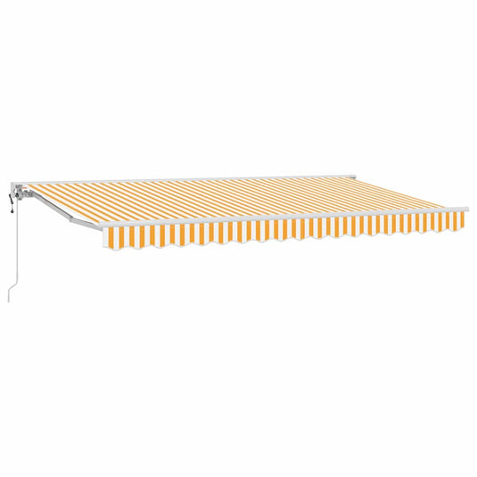 Vidaxl inklapbaar zonnescherm geel en wit 400 x 200 cm