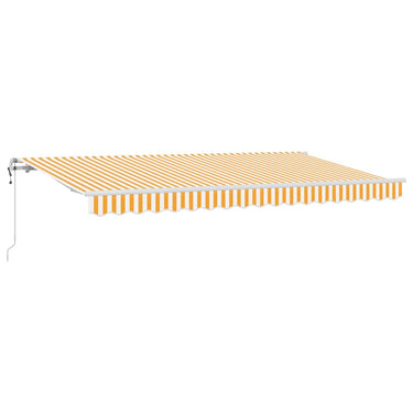 Vidaxl inklapbaar zonnescherm geel 400 x 200 cm stof