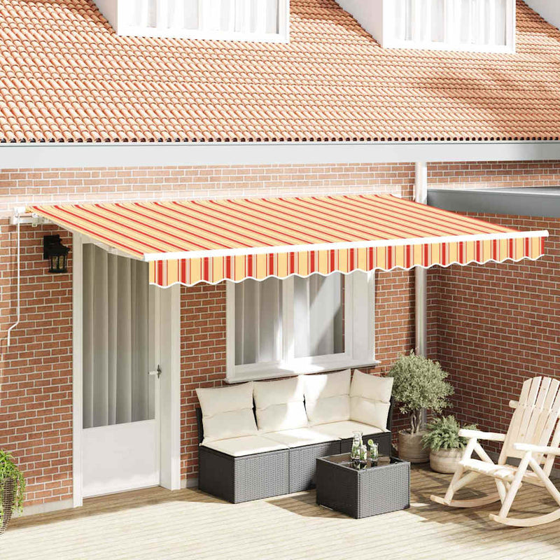 Afbeelding laden in galerijviewer, Vidaxl inklapbaar zonnescherm geel 400 x 200 cm stof
