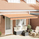 Vidaxl inklapbaar zonnescherm geel 400 x 200 cm stof