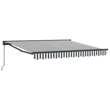 Vidaxl inklapbaar zonnescherm antraciet en wit 300 x 250 cm