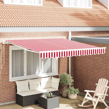 Vidaxl inklapbaar zonnescherm rood en wit 300 x 250 cm