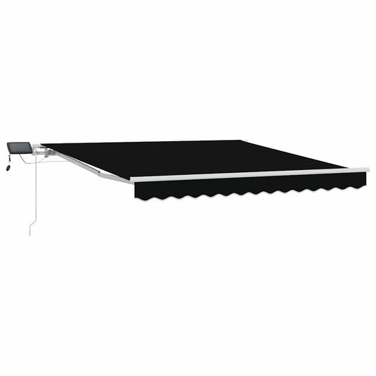 Vidaxl inklapbaar zonnescherm zwart 300 x 250 cm stof en staal