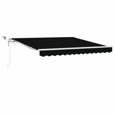 Vidaxl inklapbaar zonnescherm zwart 300 x 250 cm polyester en metaal